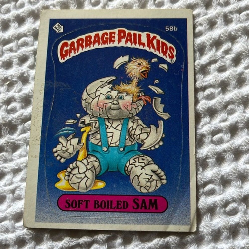 Extremely rare and valuable Garbage Pail Kids SOFT BOILED SAM